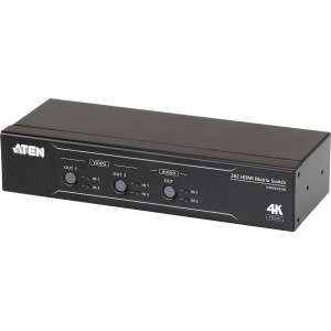 ATEN Switch de matriz HDMI 2 x 2 True 4K com Separador Áudio