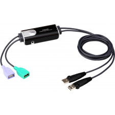 ATEN Switch KM com cabo de 2 portas USB Sem Barreiras