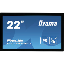 iiyama ProLite TF2234MC-B7X ecrã tátil 54,6 cm (21.5") 1920 x 1080 pixels Multitoque Multi-utilizador Preto