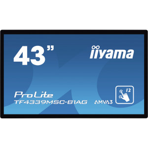 iiyama ProLite TF4339MSC-B1AG ecrã tátil 109,2 cm (43") 1920 x 1080 pixels Multitoque Multi-utilizador Preto