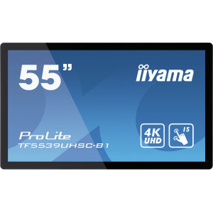 iiyama ProLite TF5539UHSC-B1AG ecrã tátil 139,7 cm (55") 3840 x 2160 pixels Multitoque Multi-utilizador Preto