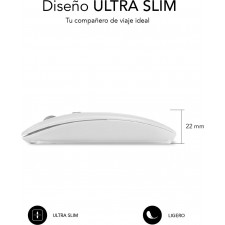 SUBBLIM SUBMO-DFLAT21 rato Ambidestro RF Wireless + Bluetooth + USB Type-A Ótico 1600 DPI