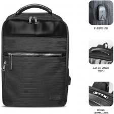 SUBBLIM MOCHILA BUSINESS V2 AP 16'' NEGRO mala para portáteis 40,6 cm (16") Preto