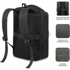 SUBBLIM MOCHILA BUSINESS V2 AP 16'' NEGRO mala para portáteis 40,6 cm (16") Preto