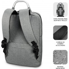 SUBBLIM ELITE AIR PADDING 15.6'' GREY mochila Mochila casual Cinzento Poliéster