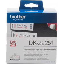 Brother DK-22251 etiquetadora Preto e vermelho sobre branco