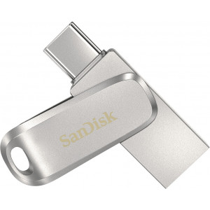 SanDisk Ultra Dual Drive Luxe unidade de memória USB 256 GB USB Type-A   USB Type-C 3.2 Gen 1 (3.1 Gen 1) Aço inoxidável