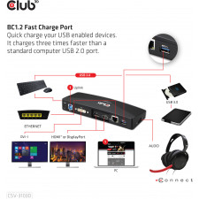 CLUB3D SenseVision USB 3.0 4K UHD Docking Station