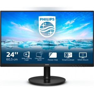 Philips V Line 241V8L 00 LED display Full HD 60,5 cm (23.8") 1920 x 1080 pixels Preto