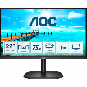 AOC B2 22B2H EU LED display Full HD 54,6 cm (21.5") 1920 x 1080 pixels Preto