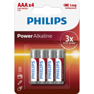 Philips Power Alkaline Pilha LR03P4B 10