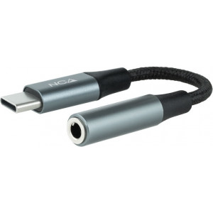 Nanocable 10.24.1204 adaptador para cabos 3.5 mm USB C Preto, Cinzento
