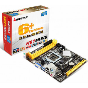 Biostar H81MHV3 motherboard Intel® H81 LGA 1150 (Socket H3) micro ATX