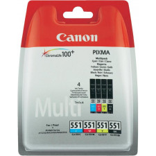 Canon CLI-551 C M Y BK w sec tinteiro 4 unidade(s) Original Rendimento padrão Preto, Ciano, Magenta, Amarelo