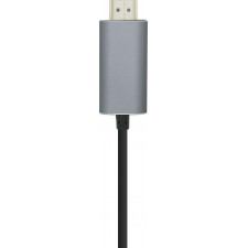 AISENS A109-0393 adaptador de cabo de vídeo 1,8 m HDMI Type A (Standard) USB Type-C Alumínio, Preto