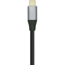 AISENS A109-0394 adaptador de cabo de vídeo 0,8 m DisplayPort USB Type-C Alumínio, Preto