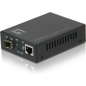 LevelOne GVT-2000 conversor de rede de média 1000 Mbit s Multimodo Preto