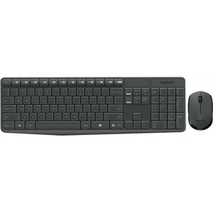 Logitech MK235 teclado Rato incluído RF Wireless Português Cinzento