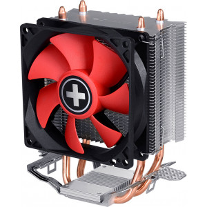 Xilence A402 Processador Cooler 9,2 cm Preto, Vermelho, Prateado