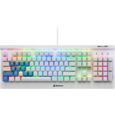 Sharkoon SKILLER SGK3 teclado USB QWERTY Inglês Branco