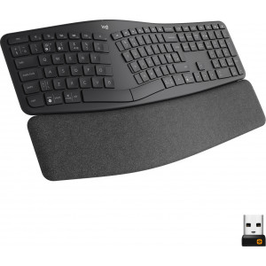 Logitech Ergo K860 teclado RF Wireless + Bluetooth Inglês Grafite