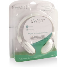 Ewent EW3578 auscultador Auscultadores Com fios Fita de cabeça Música Branco