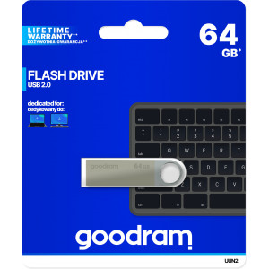 Goodram UUN2 unidade de memória USB 64 GB USB Type-A 2.0 Prateado