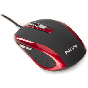 NGS Red tick rato Mão direita USB Type-A Ótico 800 DPI