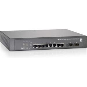LevelOne GEP-1020 switch de rede Gigabit Ethernet (10 100 1000) Power over Ethernet (PoE) Cinzento