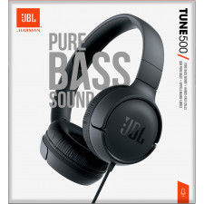 JBL Tune 500 Auscultadores Com fios Fita de cabeça Música Preto