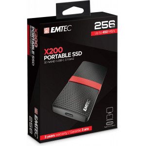 Emtec X200 256 GB Preto, Vermelho