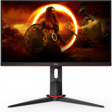 AOC 24G2SPU BK monitor de ecrã 60,5 cm (23.8") 1920 x 1080 pixels Full HD Preto, Vermelho