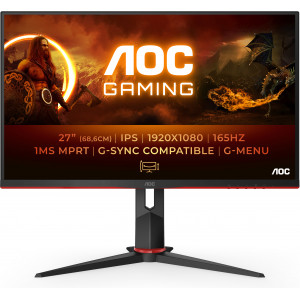 AOC 27G2SPU BK monitor de ecrã 68,6 cm (27") 1920 x 1080 pixels Full HD Preto, Vermelho