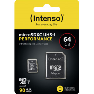 Intenso 3424490 cartão de memória 64 GB MicroSD UHS-I Classe 10