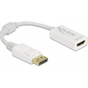 DeLOCK 61015 adaptador de cabo de vídeo 0,15 m DisplayPort HDMI Type A (Standard) Branco