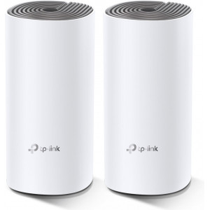 TP-Link Deco E4 (2-pack) Dual-band (2,4 GHz   5 GHz) Wi-Fi 5 (802.11ac) Branco, Cinzento Interno