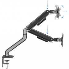 TooQ DB4032TNR-G montagem e suporte para monitores 81,3 cm (32") Fixação Aparafusar Preto