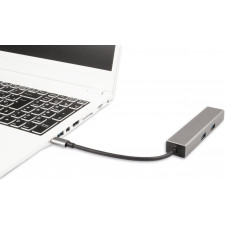 CoolBox Hub miniDOCK4 USB-C USB 3.2 Gen 1 (3.1 Gen 1) Type-C 5000 Mbit s Ferro