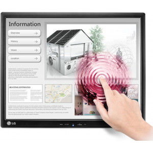 LG 17MB15T-B monitor de ecrã 43,2 cm (17") 1280 x 1024 pixels LED Ecrã táctil Multi-utilizador Preto