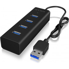 ICY BOX IB-HUB1409-U3 hub de interface USB 3.2 Gen 1 (3.1 Gen 1) Type-A 5000 Mbit s Preto