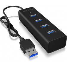 ICY BOX IB-HUB1409-U3 hub de interface USB 3.2 Gen 1 (3.1 Gen 1) Type-A 5000 Mbit s Preto