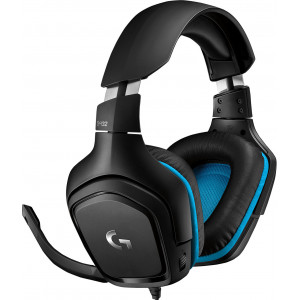 Logitech G G432 Auscultadores Com fios Fita de cabeça Jogos Preto, Azul