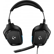 Logitech G G432 Auscultadores Com fios Fita de cabeça Jogos Preto, Azul