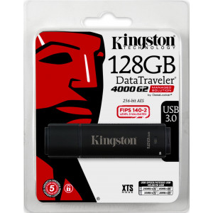 Kingston Technology DataTraveler 4000G2 unidade de memória USB 128 GB USB Type-A 3.2 Gen 2 (3.1 Gen 2) Preto