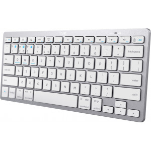 Trust 24907 teclado Bluetooth Português Prateado