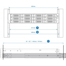 QNAP RAIL-B02 acessório rack Kit de corrediças