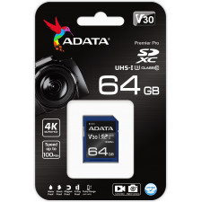 ADATA ASDX64GUI3V30S-R cartão de memória 64 GB SDXC UHS-I Classe 10