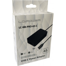 LC-Power LC-NB-PRO-65-C adaptador e transformador Interior 65 W Preto