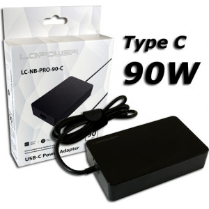 Carregador LC-Power LC-NB-PRO-90-C 90W USB-C Preto