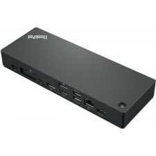 Lenovo 40B00300EU base & duplicador de portas Com fios Thunderbolt 4 Preto, Vermelho